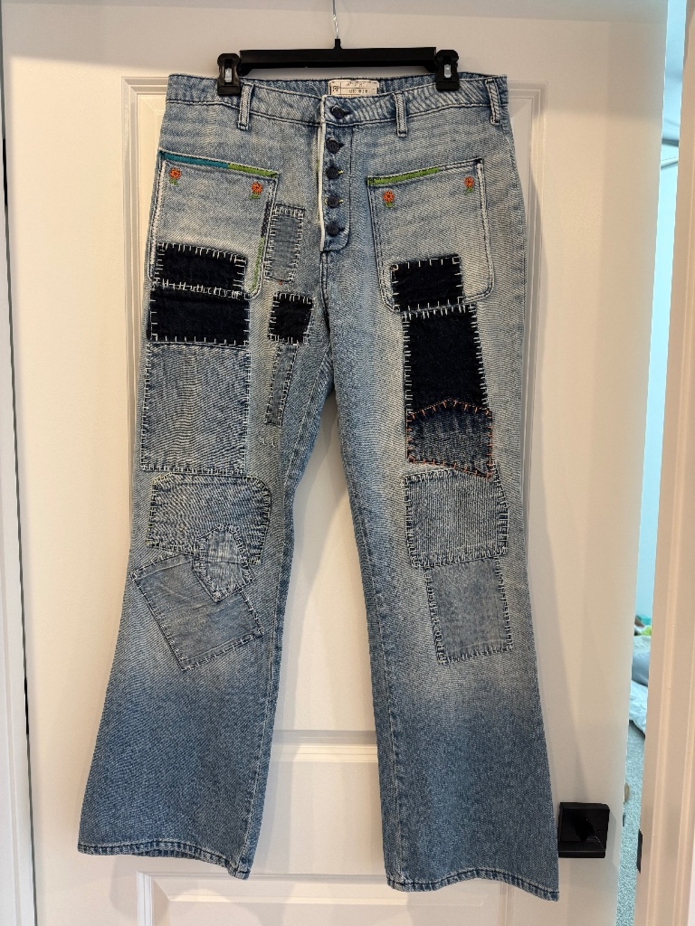 Rare VINTAGE FREE PEOPLE  patch jeans